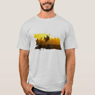 kite surfing at sunset T-Shirt