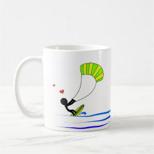 Kite surfing coffee mug