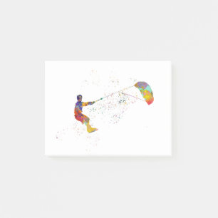 Kite Surfing in Watercolor Post-it Notes