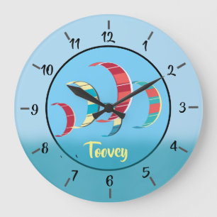 Kite Surfing Large Clock