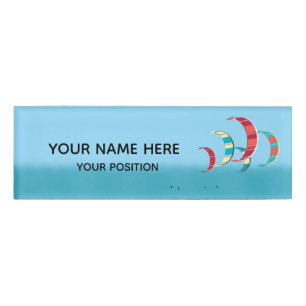 Kite Surfing Name Tag