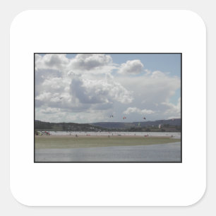 Kite Surfing. Square Sticker