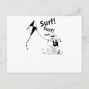 Kite Surfing Surfen im Wind Postcard