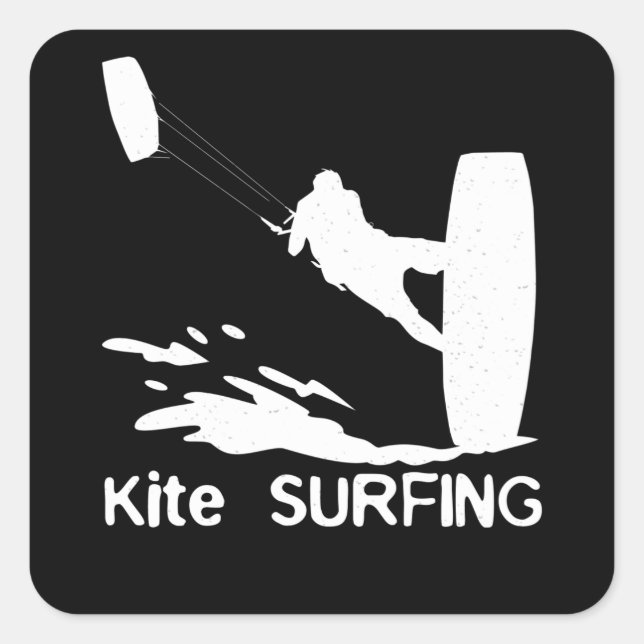 Kite Surfing Water Sports Surfing Steering Kites Square Sticker (Front)