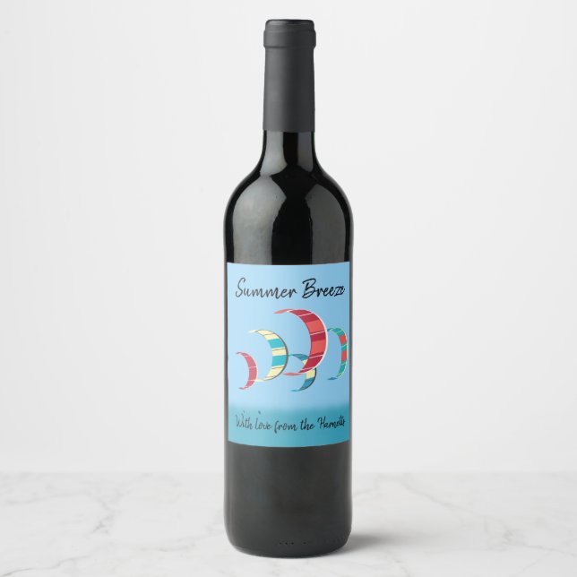 Kite Surfing Wine Label (Front)