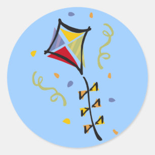 Kite Tshirts and Gifts Classic Round Sticker