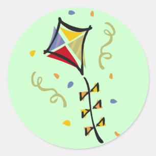 Kite Tshirts and Gifts Classic Round Sticker