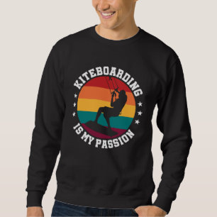 Kiteboarder Retro Kitesurfing Kiteboarding Windsur Sweatshirt