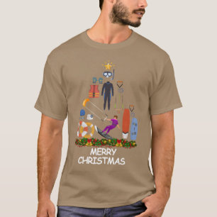 Kiteboarding Christmasree Merry Christmas family T-Shirt