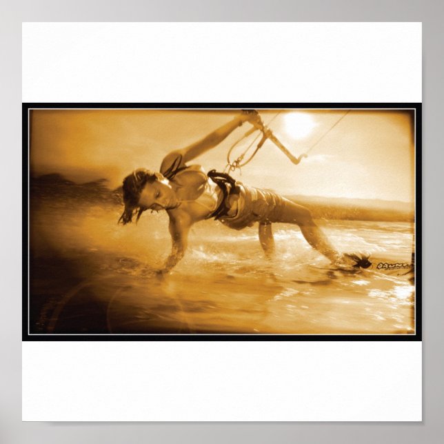 kiteboarding Girl Poster (Front)