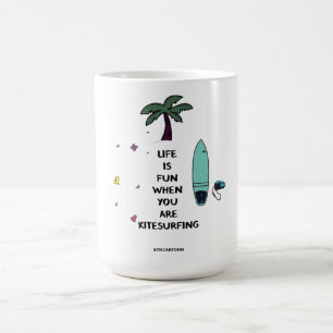 Kiteboarding/kitesurfing - Life is fun when you.. Coffee Mug