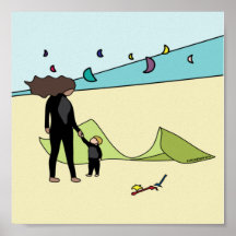 Kiteboarding/kitesurfing- My baby boy Poster