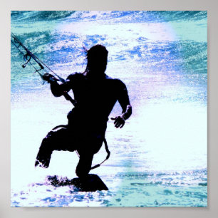 Kiteboarding Poster Print