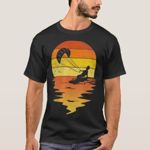 Kiteboarding retro sunset 70s vintage Kiteboardin T-Shirt
