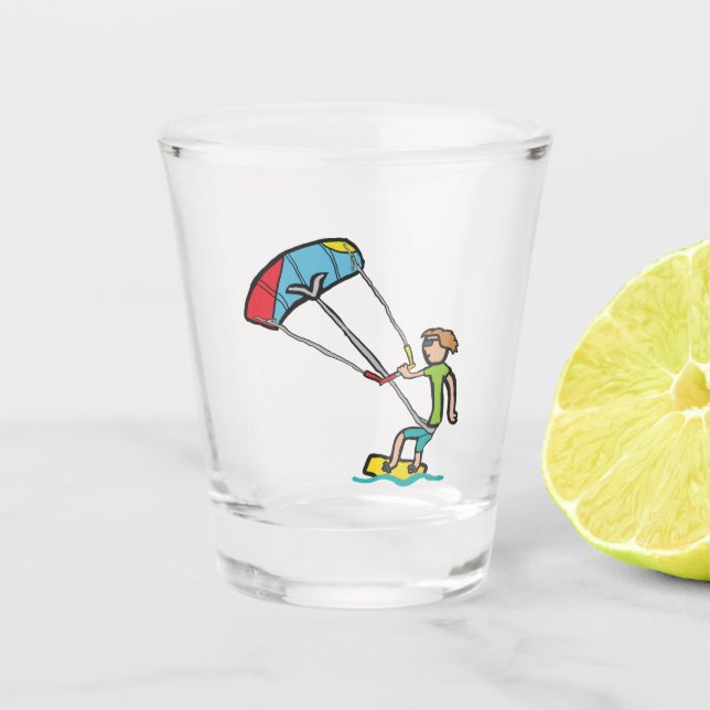 Kiteboarding Shot Glass (Front)
