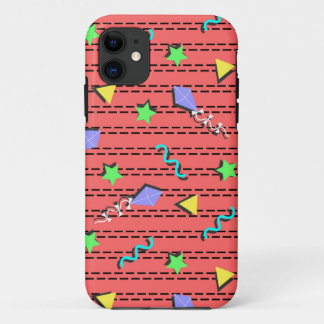 kites, stars, triangles and curvy lines iPhone 11 case