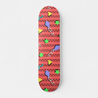 kites, stars, triangles and curvy lines skateboard