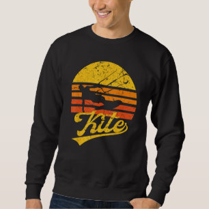 Kitesurf Gift - Kite Surfing Retro Kite Boarding Sweatshirt
