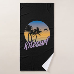 Kitesurf on the beach bath towel