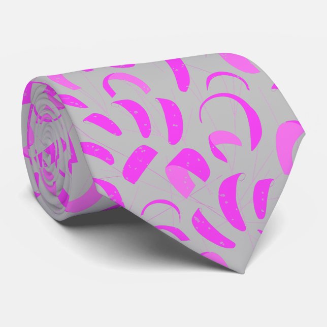 Kitesurf Pink Grey Water Sport Tie (Rolled)