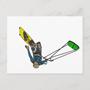 kitesurfer postcard