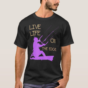 Kitesurfer Riding A Wave Live Life On The Edge Lil T-Shirt