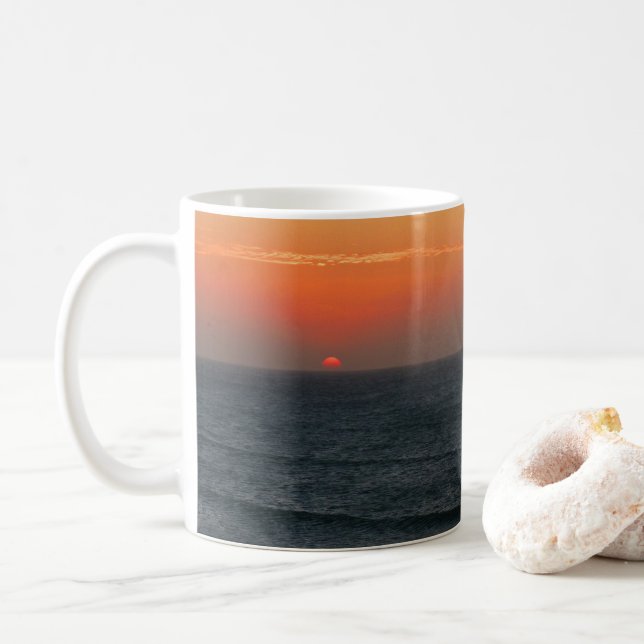 Kitesurfing at sunset coffee mug (With Donut)