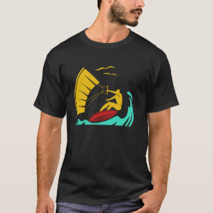 Kitesurfing Beach Ocean Water Sports Windsurfing K T-Shirt