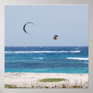 Kitesurfing Beach Poster