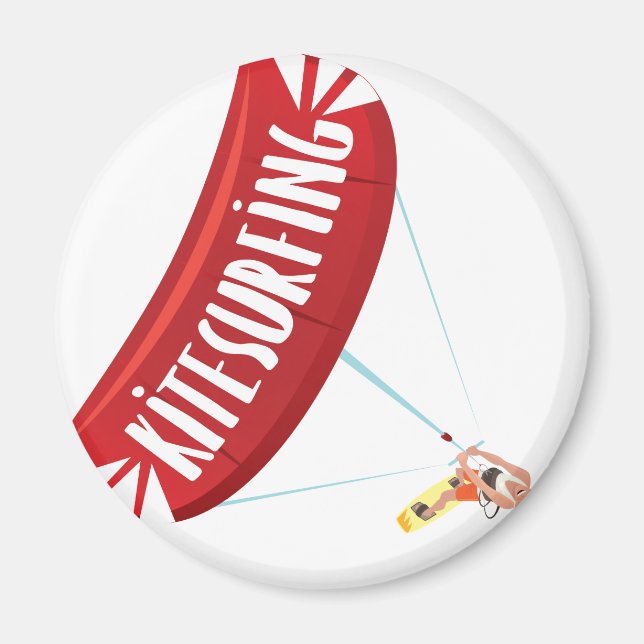 Kitesurfing Guy Magnet (Front)