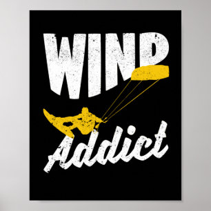 Kitesurfing Kite Windsurfing Kiteboarding Sport Poster