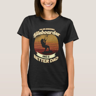 Kitesurfing Kiteboarder Papa Windsurfing Kiteboard T-Shirt