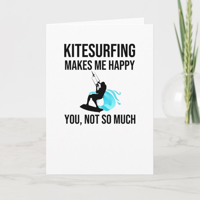 Kitesurfing Kiteboarding Kitesurfer Kiteboarder Card (Front)