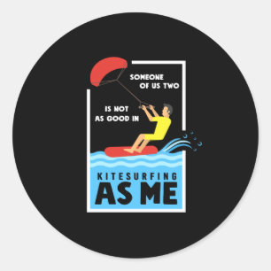 Kitesurfing Kitesurfers Classic Round Sticker