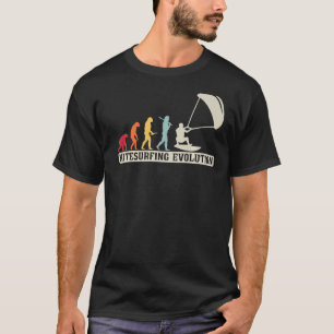 Kitesurfing Retro Vintage Kitesurfer Evolution T-Shirt