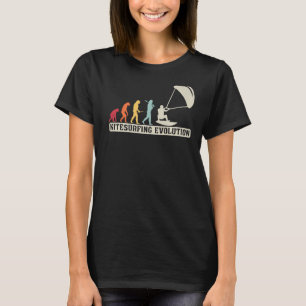 Kitesurfing Retro Vintage Kitesurfer Evolution T-Shirt