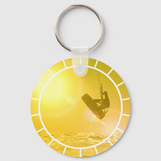 Kitesurfing Silhouette Keychain (Front)