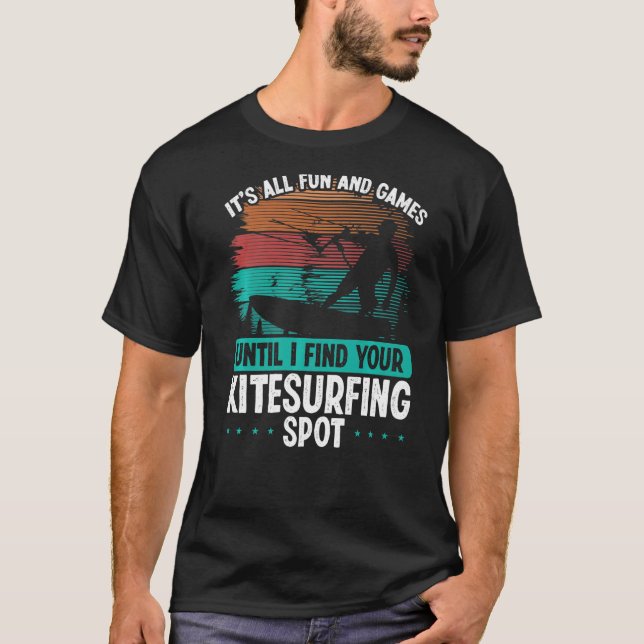 Kitesurfing Spot Kitesurf Kite Kiteboarder Vintage T-Shirt (Front)