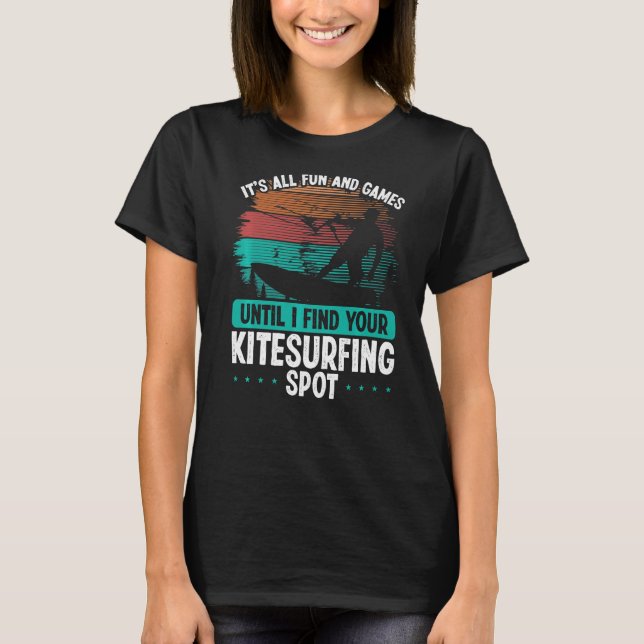 Kitesurfing Spot Kitesurf Kite Kiteboarder Vintage T-Shirt (Front)