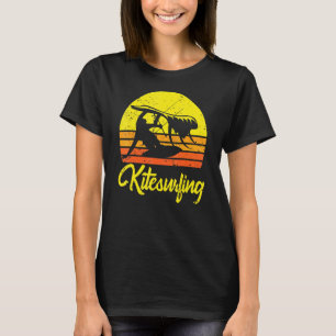Kitesurfing Sunset Kite Surfing Retro Boarding Kit T-Shirt