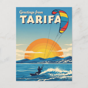 Kitesurfing Tarifa Spain Travel Postcard