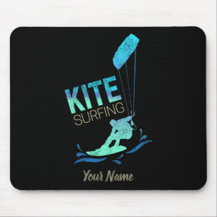 Kitesurfing Vintage Kiteboarder Kite Surfing Mouse Mat