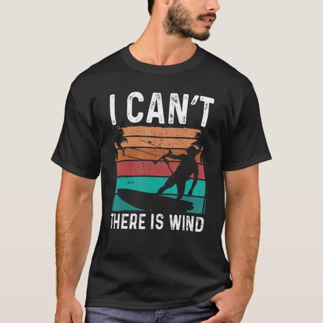 Kitesurfing Vintage Kiteboarder Kiteboarding Retro T-Shirt (Front)