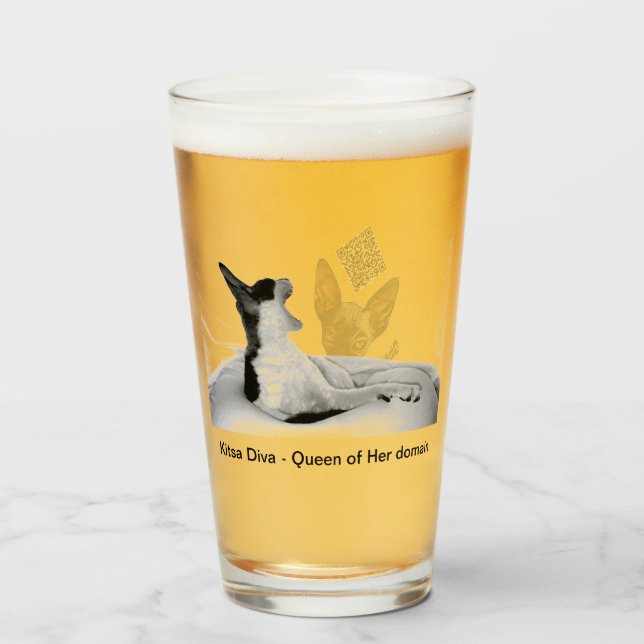 Kitsa Diva: Queen of Her doman Glass (Front Filled)