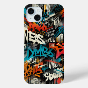 Kitsch 90s Graffiti Tags Spray iPhone 15 Mini Case