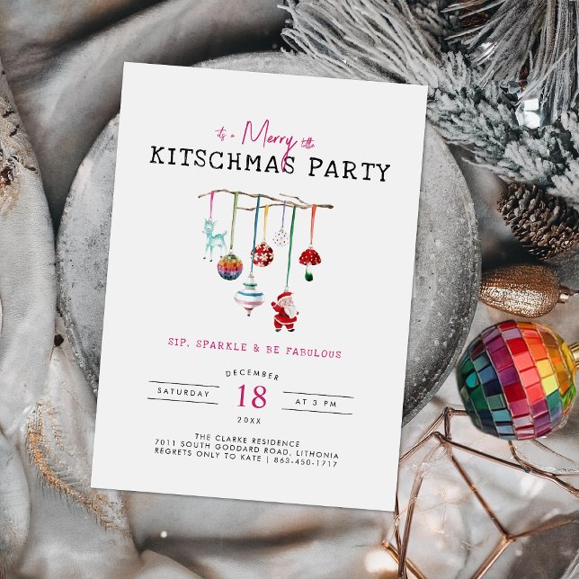 Kitsch Christmas | Retro Holiday Party Invitation (Creator Uploaded)