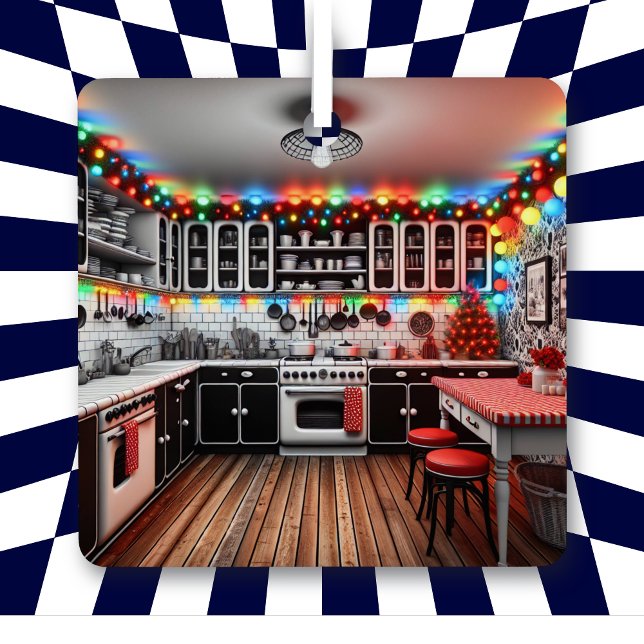 Kitsch Kitchen Christmas Personalised Metal Tree Decoration (Creator Uploaded)