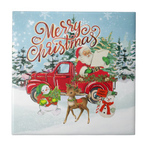 Kitsch Vintage Christmas Tile