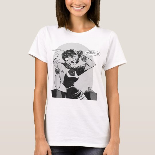 Kitsch Vintage This Lady is Trouble Comic T-Shirt