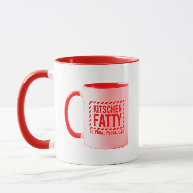 Kitschen Fatty Kitschen Fatty Logo Mug Mug Red (Left)